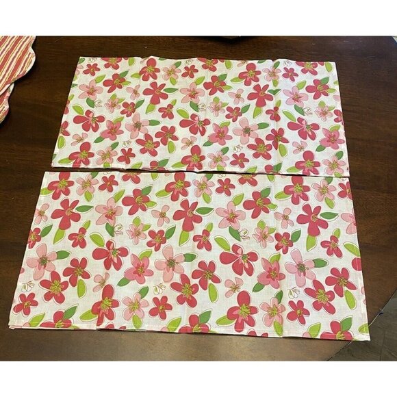 Kay Dee Designs Sarah's Garden Pink Floral 2 Napkins 2 Placemats - Picture 9 of 14